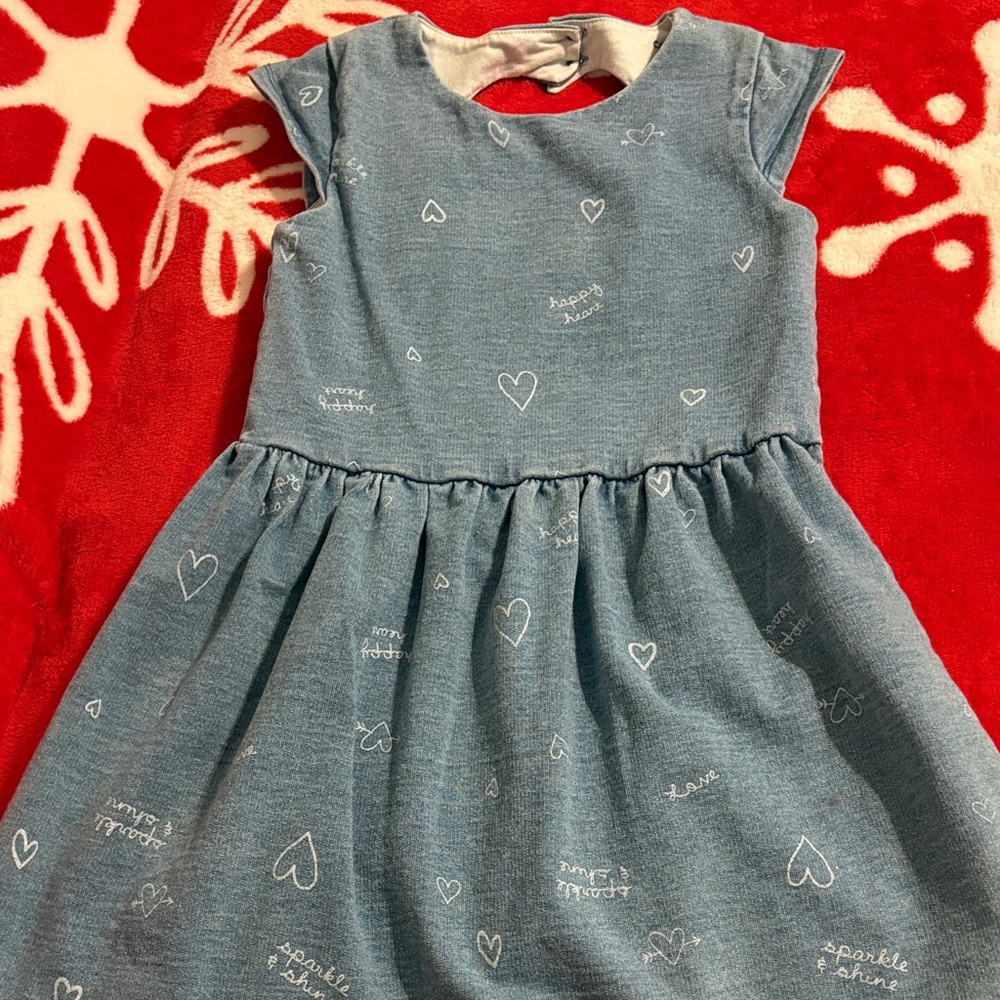 Carter's Blue Heart Pattern Dress